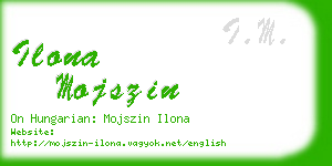 ilona mojszin business card